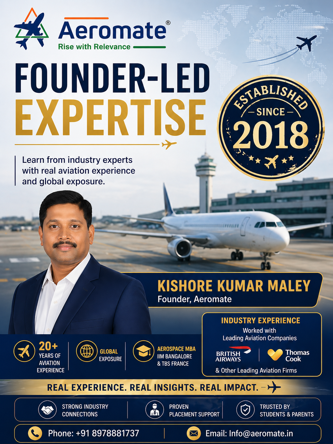 Founder-led expertise — Kishore Kumar Maley